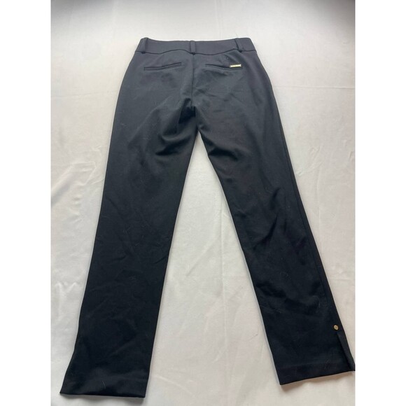 MICHAEL Michael Kors Dress Pants Womens Size 2 Black Trousers Slit Ankle Buttons - Picture 6 of 6